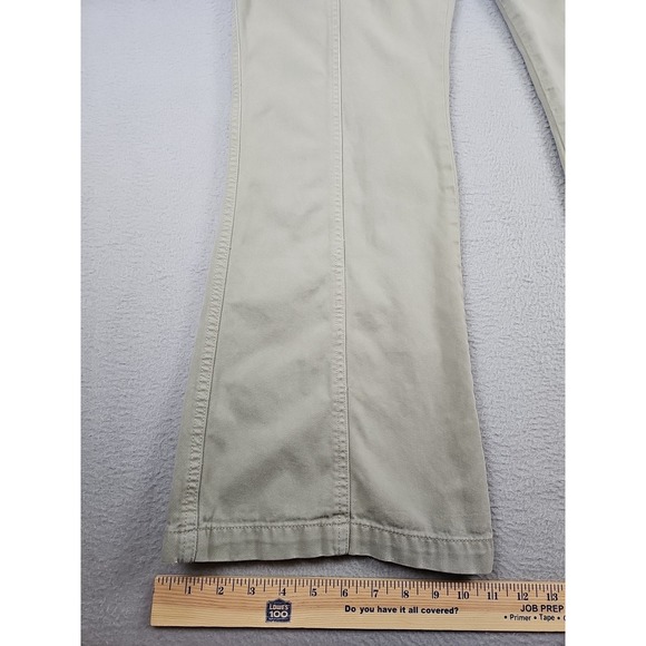 Aeropostale Low Rise Flare Jeans Women's Size 12 34x31 Light Gray Front Seam - Picture 2 of 8